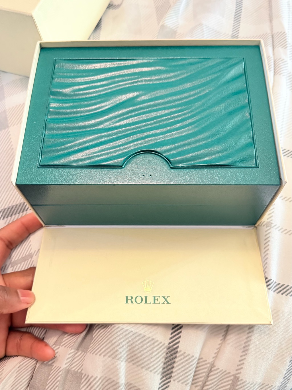 Authentic Rolex Teal Green Presentation Watch Box